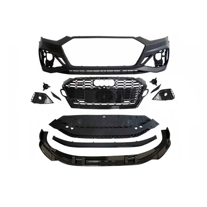 2017-2019 Audi RS5 Front Bumper For A5/S5 B9 Upgrade To B9.5 Style Body Kits With ACC Fog Light Grille Honeycomb Grille Front Lip Splitter | RS5 Bumper