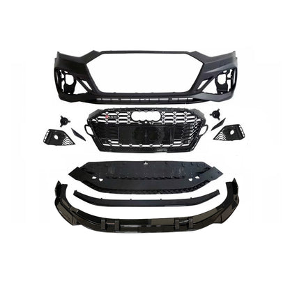 2017-2019 Audi RS5 Front Bumper For A5/S5 B9 Upgrade To B9.5 Style Body Kits With ACC Fog Light Grille Honeycomb Grille Front Lip Splitter | RS5 Bumper