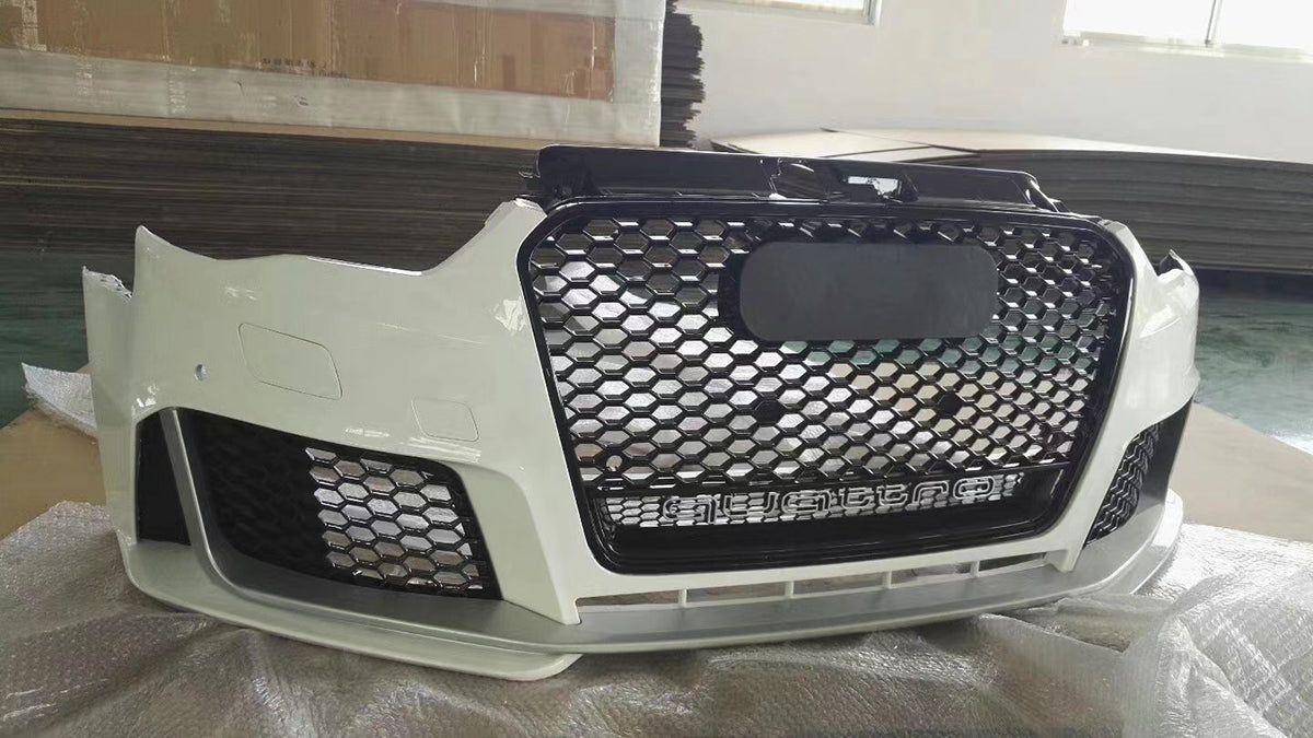 2013-2016 Audi RS3 Front Bumper For A3/S3 8V Body Kits With Honeycomb Grille Front Lip Splitter | RS3 Bumper