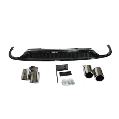 2013-2016 Audi S4 Style A4 S line diffuser with tailpipe For Audi A4 S4 B8.5