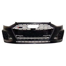 2020-2024 Audi RS4 Front Bumper For A4/S4 B9.5 Body Kits With ACC Fog Light Grill Bumper Down Grille Honeycomb Grille Front Lip Splitter | RS4 Front Bumper