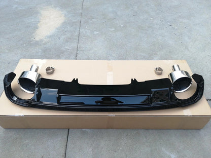 2017-2019 Audi RS4 Style A4 Diffuser With Large Dual Tailpipe For Audi A4 S4 B9