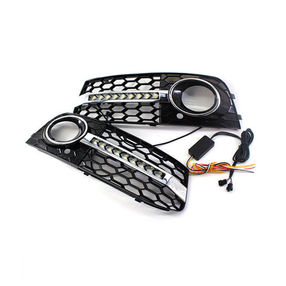 2008-2012 Audi A4 B8 Front Bumper Down Grille Honeycomb Style Non S line Fog Light Grilles For Audi A4 S4 B8