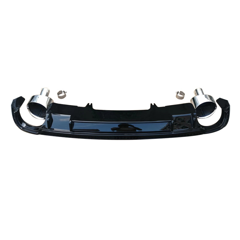 2017-2019 Audi RS4 Style A4 Diffuser With Large Dual Tailpipe For Audi A4 S4 B9