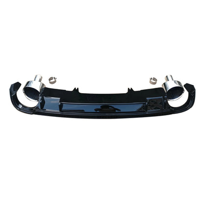 2017-2019 Audi RS4 Style A4 Diffuser With Large Dual Tailpipe For Audi A4 S4 B9