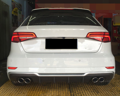 2017-2019 Audi S3 Style A3 S line rear diffuser and tailpipe For Audi A3 S3 8V.5