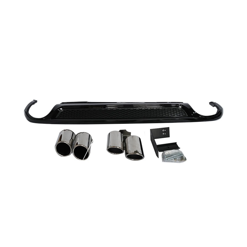 2008-2012 Audi S4 RS4 Style Rear Diffuser With Tailpipe For Audi A4 S4 B8