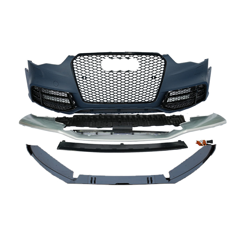2012-2016 Audi RS5 Front Bumper For A5/S5 B8.5 Body Kits With Fog Light Grille Honeycomb Grille Front Lip Splitter | RS5 Front Bumper
