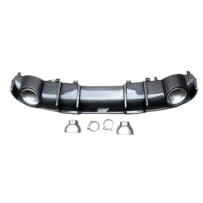 2017-2019 Audi RS4 Style A4 Diffuser With Large Dual Tailpipe For Audi A4 S4 B9