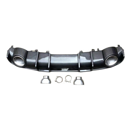2017-2019 Audi RS4 Style A4 Diffuser With Large Dual Tailpipe For Audi A4 S4 B9