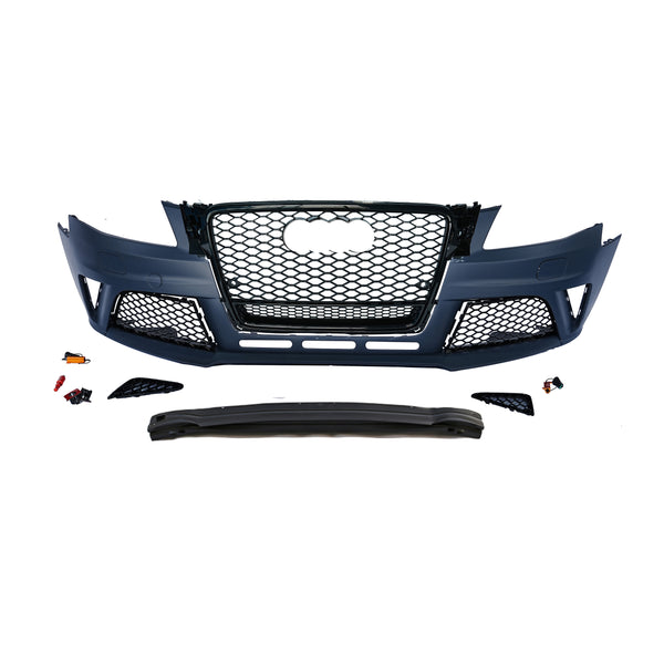 2008-2012 Audi RS4 Front Bumper For A4/S4 B8 Body Kits With Fog Light Grille Honeycomb Grille | RS4 Front Bumper