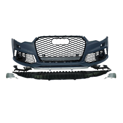 2012-2015 Audi RS6 Front Bumper For A6/S6 C7 Body Kits C7 To C7.5 Bumper With Honeycomb Grille Front Lip Splitter | RS6 Bumper