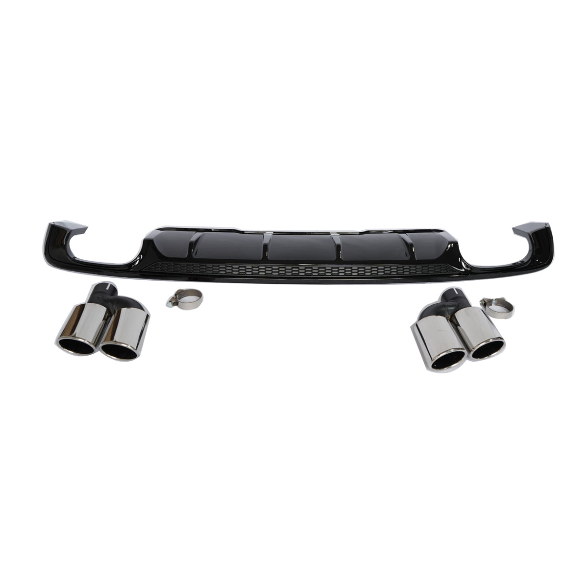 2017-2019 Audi S4 S5 Style A4 Diffuser With Tailpipe For Audi A4 S4 B9