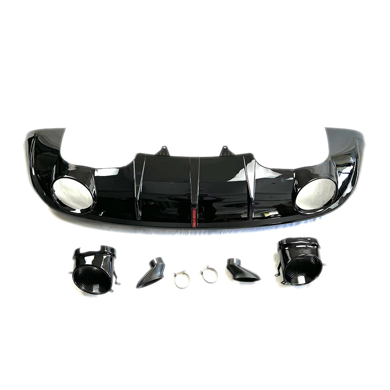 2008-2017 Audi RSQ5 Style Q5 Non-S line Rear Diffuser With Large Dual Tailpipe For Audi Q5 SQ5 8R 8R.5/B8 B8.5