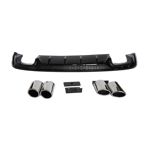 2017-2019 Audi S3 Style A3 Non S-line rear diffuser and tailpipe For Audi A3 S3 8V.5