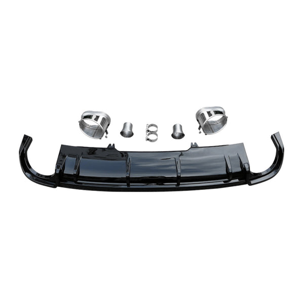 2017-2019 Audi RS4 Style A4 diffuser with tailpipe For Audi A4 S4 B9