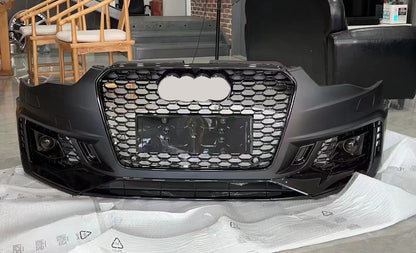2012-2016 Audi RS5 Front Bumper For A5/S5 B8.5 Upgrade To B9 Body Kits With Fog Light Bumper Down Grille Honeycomb Grille | RS5 Front Bumper