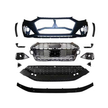 2020-2024 Audi RS4 Front Bumper For A4 Allroad B9.5 Body Kits With ACC Fog Light Grill Bumper Down Grille Honeycomb Grille Front Lip Splitter | RS4 Front Bumper