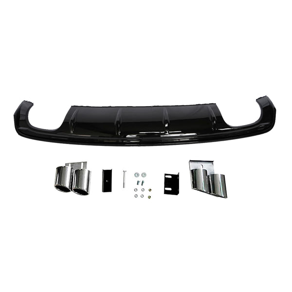 2013-2016 Audi S3 Style Non S-line rear diffuser and tailpipe For Audi A3 S3 8V