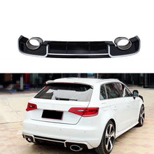 2013-2016 Audi RS3 Style Non S-line rear diffuser and large dual tailpipe For Audi A3 S3 8V