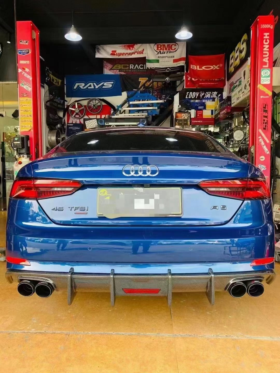 2017-2019 Audi S5 Style A5 carbon fiber diffuser For Audi A5 S5 B9