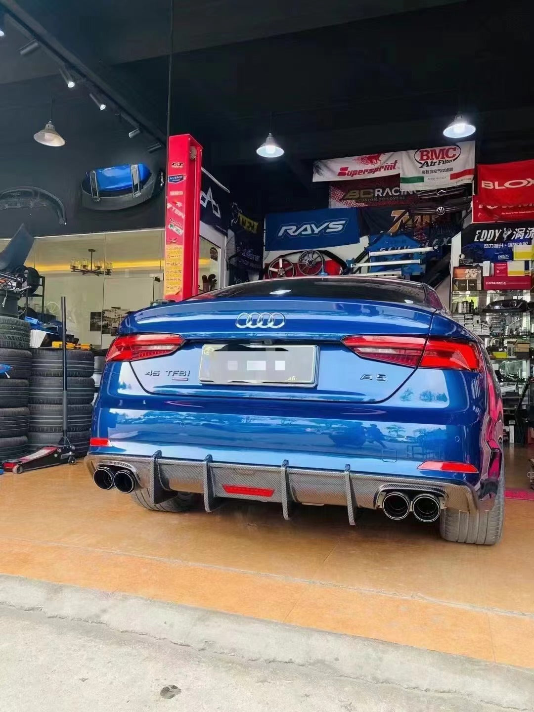 2017-2019 Audi S5 Style A5 carbon fiber diffuser For Audi A5 S5 B9