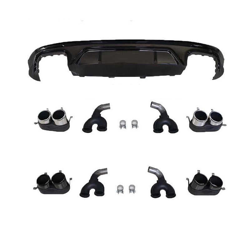2018-2021 Audi SQ5 Style Q5 Rear Diffuser With Tailpipe For Audi Q5 B9