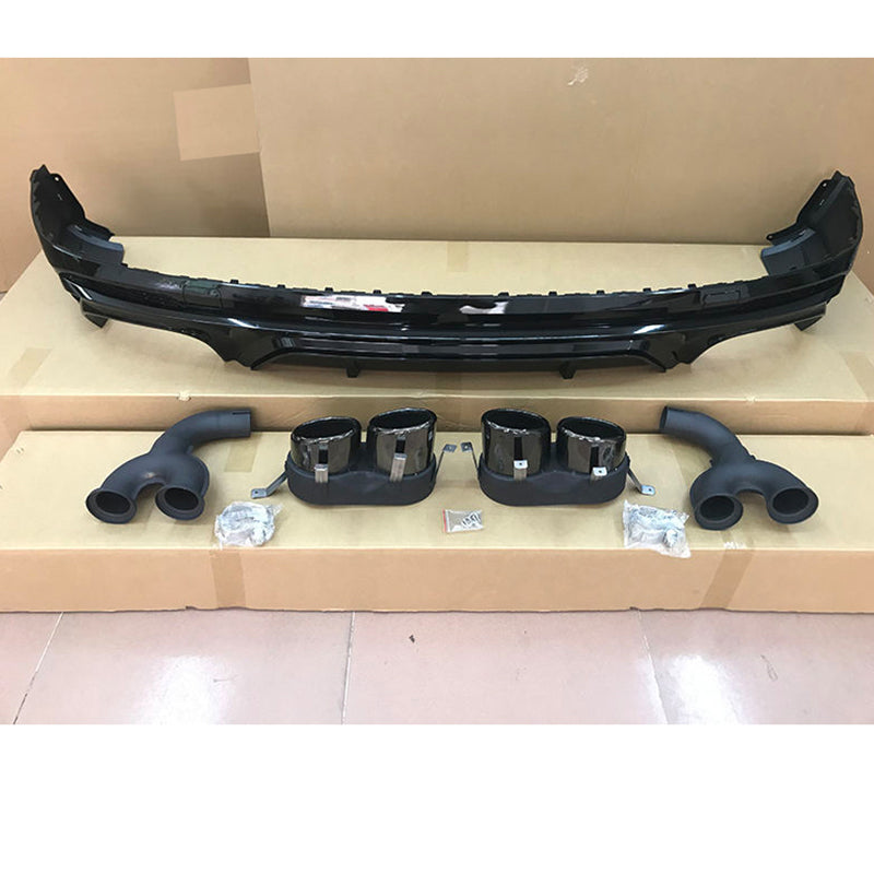 2018-2021 Audi SQ5 Style Q5 Rear Diffuser With Tailpipe For Audi Q5 B9