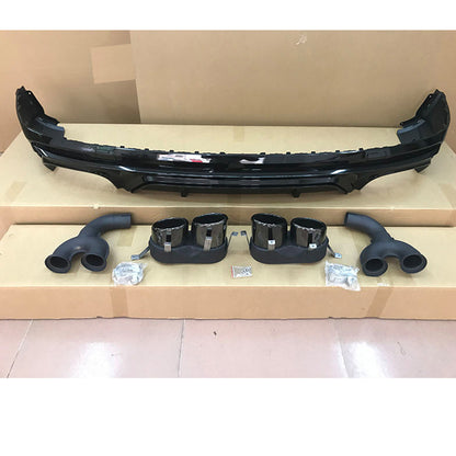 2018-2021 Audi SQ5 Style Q5 Rear Diffuser With Tailpipe For Audi Q5 B9