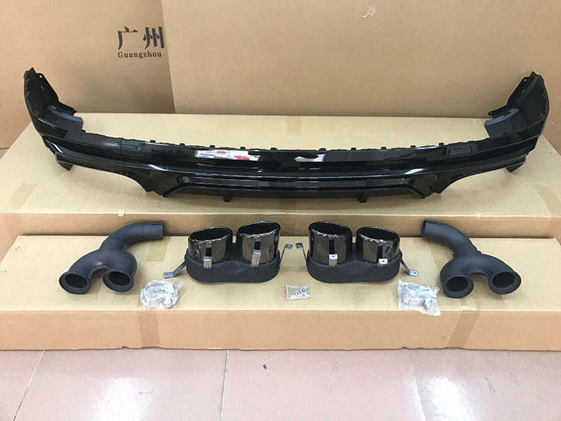 2018-2021 Audi SQ5 Style Q5 Rear Diffuser With Tailpipe For Audi Q5 B9