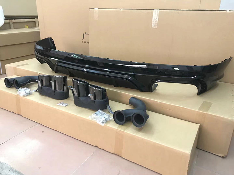 2018-2021 Audi SQ5 Style Q5 Rear Diffuser With Tailpipe For Audi Q5 B9