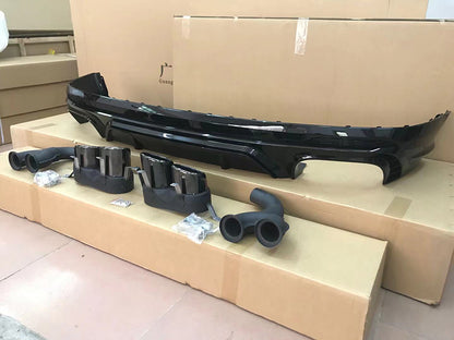 2018-2021 Audi SQ5 Style Q5 Rear Diffuser With Tailpipe For Audi Q5 B9