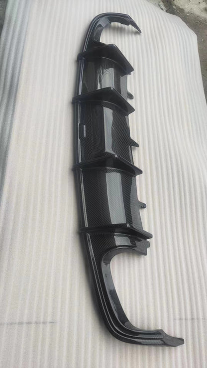 2012-2015 Audi A6 S6 Style Carbon Fiber Rear Diffuser With Tailpipe For Audi A6 S6 C7