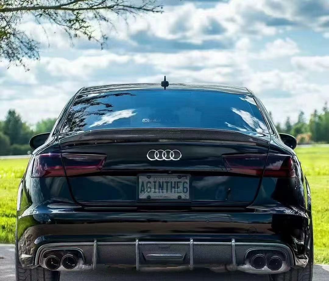 2012-2015 Audi A6 C7 Ducktail Style Carbon Fiber Trunk Spoiler For Audi A6 S6