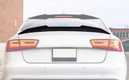 2012-2015 Audi A6 C7 V Style Carbon Fiber Trunk Spoiler For Audi A6 S6