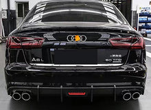 2016-2018 Audi A6 S6 Style Carbon Fiber Rear Diffuser With Tailpipe For Audi A6 S6 C7.5
