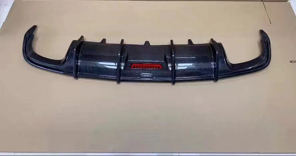 2016-2018 Audi A6 S6 Style Carbon Fiber Rear Diffuser With Tailpipe For Audi A6 S6 C7.5