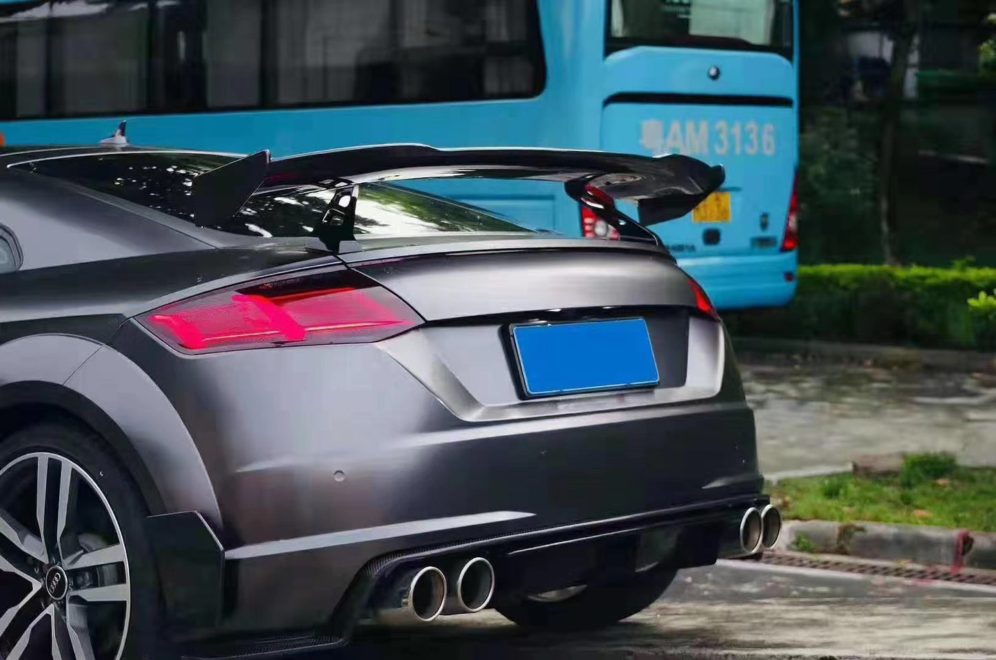 2015-2019 Audi TTRS Carbon Fiber Rear Diffuser For Audi TTRS TTS TT MK3 FV