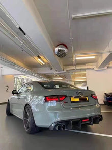 2009-2011 Audi A5 S5 Coupe 2 Doors Carbon Fiber Diffuser With Tailpipe For Audi A5 S5 B8 2 Door Coupe