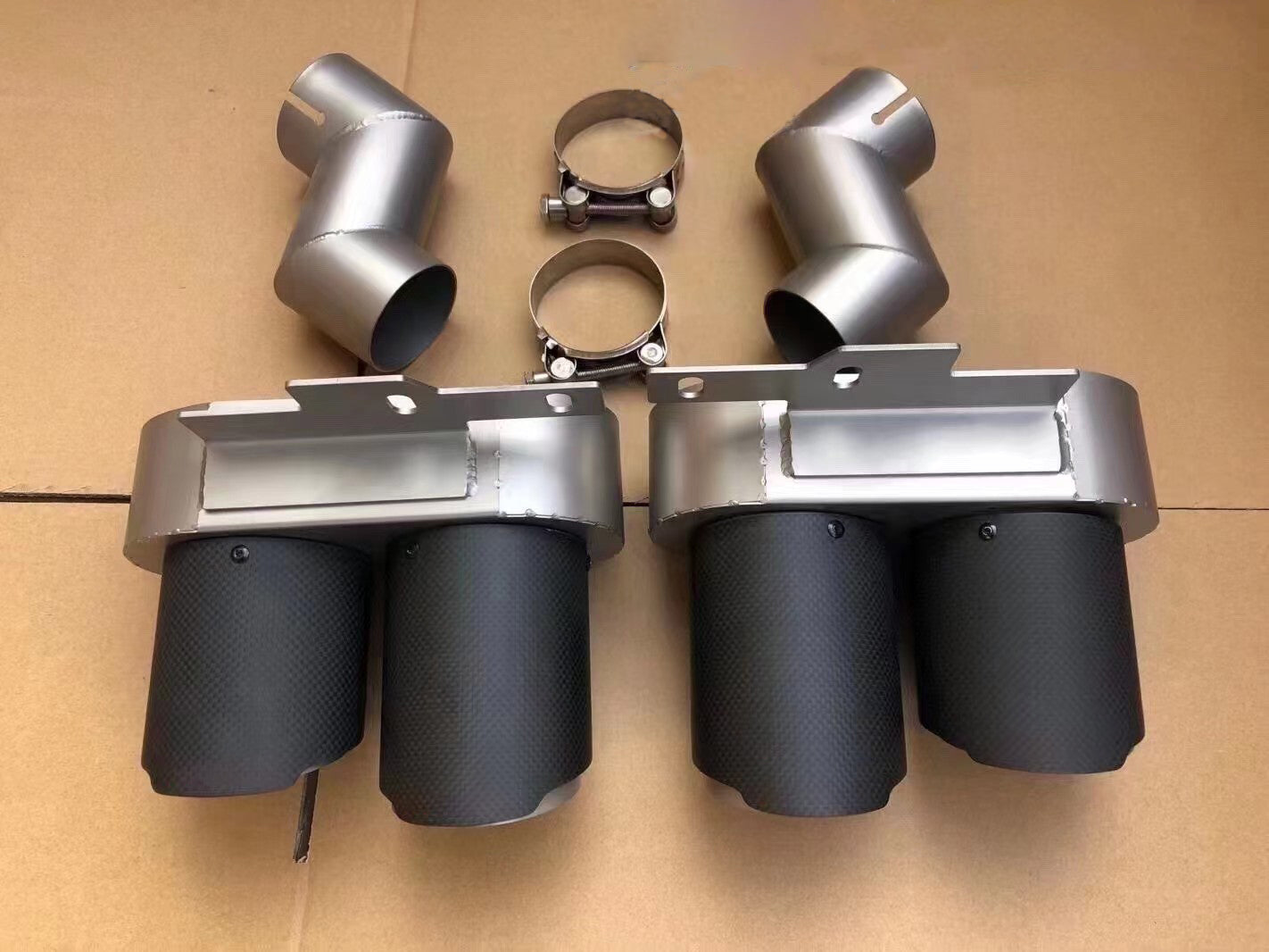 2019-2025 Audi S6 Style A6 Carbon Fiber Rear Diffuser With Tailpipe For Audi A6 S6 C8 C8.5 C8 PA