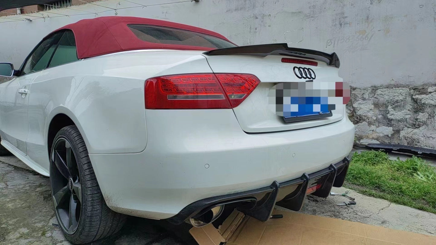 2009-2011 Audi A5 S5 Coupe 2 Doors Carbon Fiber Diffuser With Tailpipe For Audi A5 S5 B8 2 Door Coupe