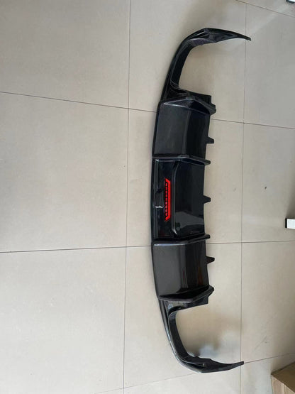 2016-2018 Audi A6 S6 Style Carbon Fiber Rear Diffuser With Tailpipe For Audi A6 S6 C7.5