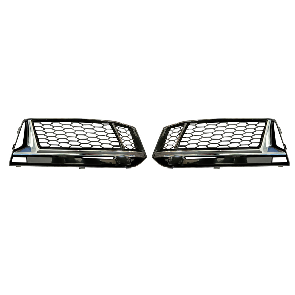 2017-2019 Audi Front Bumper Down Grille Honeycomb Style S line Fog Light Grilles For Audi A4 S4 B9