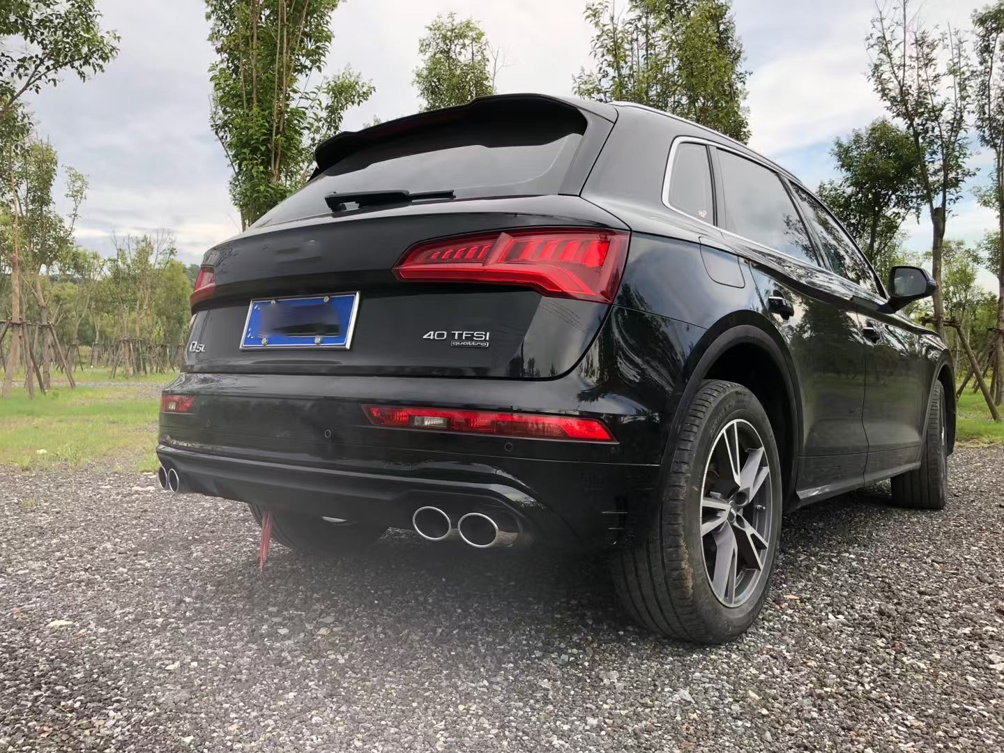 2018-2021 Audi SQ5 Style Q5 Rear Diffuser With Tailpipe For Audi Q5 B9