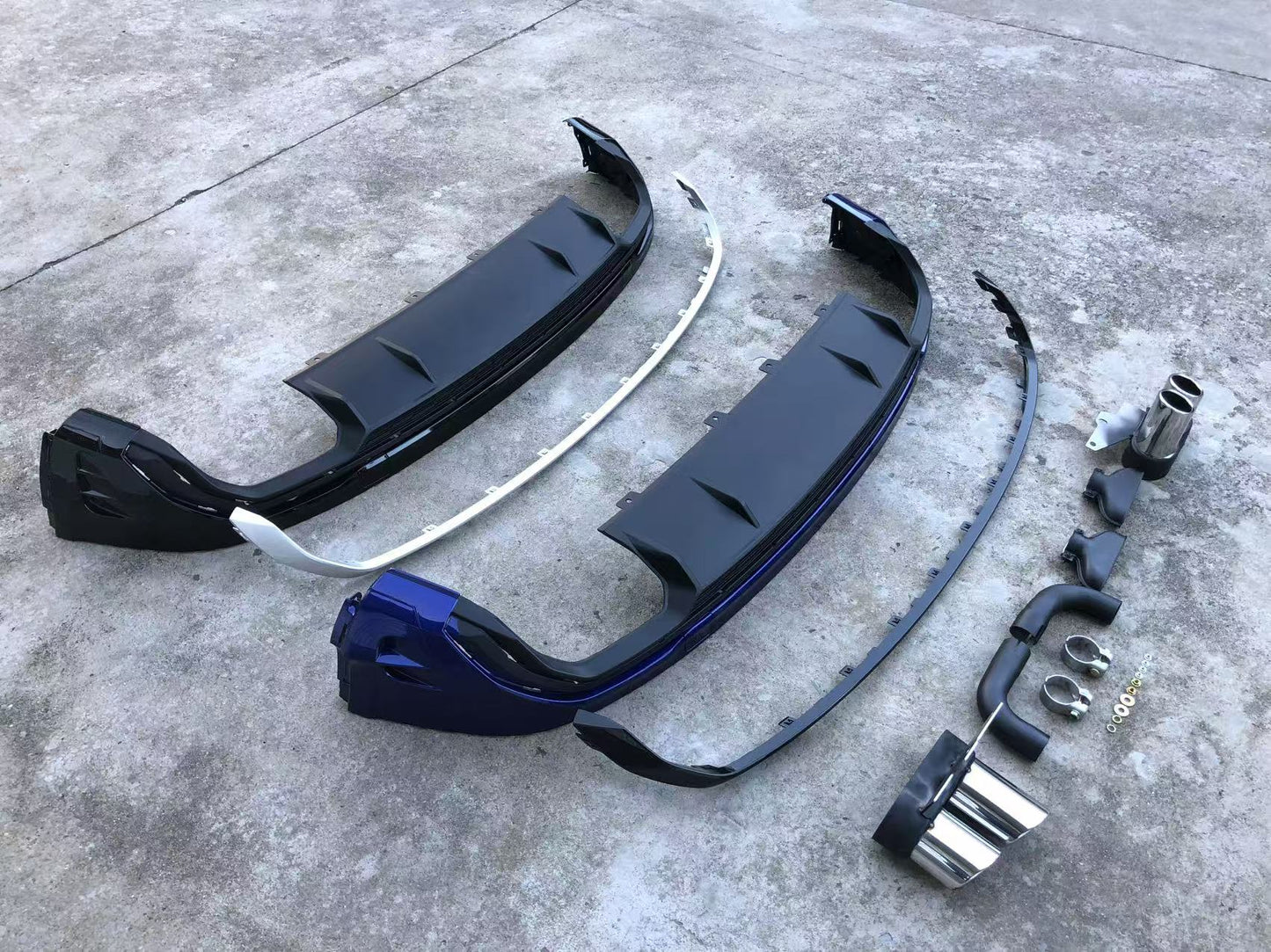 2018-2021 Audi SQ5 Style Q5 Rear Diffuser With Tailpipe For Audi Q5 B9