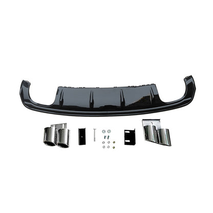 2013-2016 Audi S3 Style Non S-line rear diffuser and tailpipe For Audi A3 S3 8V