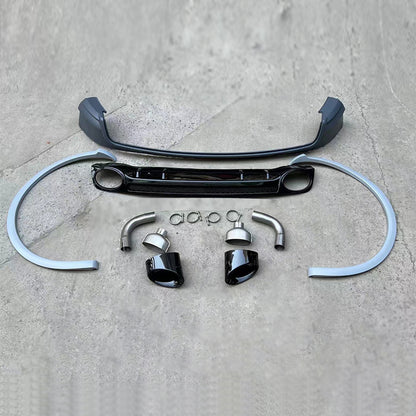 2019-2025 Audi RSQ5 Style Q5 Rear Diffuser With Large Dual Tailpipe For Audi Q5 SQ5 B9.5 B9