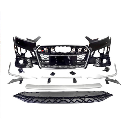 2017-2019 Audi RS4 Front Bumper For A4/S4 B9 Body Kits With ACC Fog Light Grille Honeycomb Grille Front Lip Splitter | RS4 Front Bumper