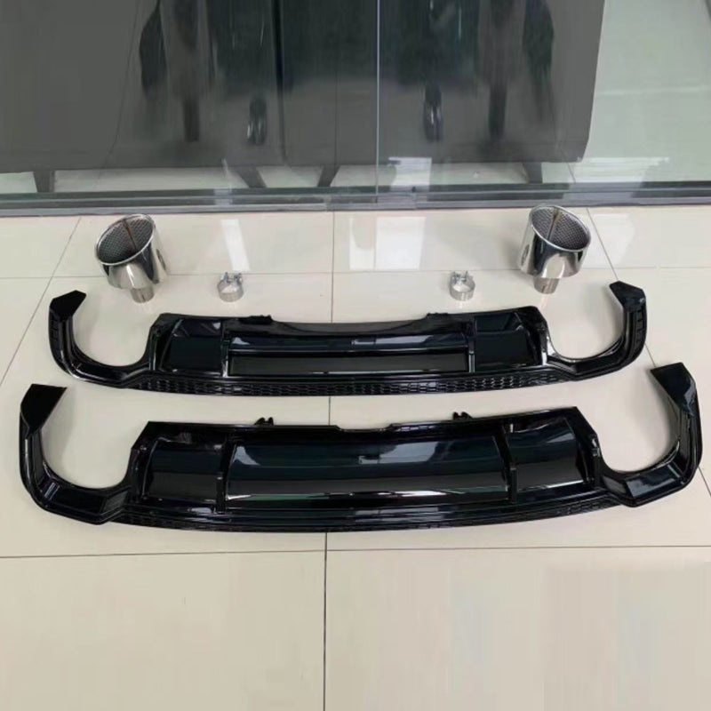 2017-2019 Audi RS4 Style A4 Diffuser With Large Dual Tailpipe For Audi A4 S4 B9