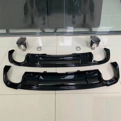 2017-2019 Audi RS4 Style A4 Diffuser With Large Dual Tailpipe For Audi A4 S4 B9